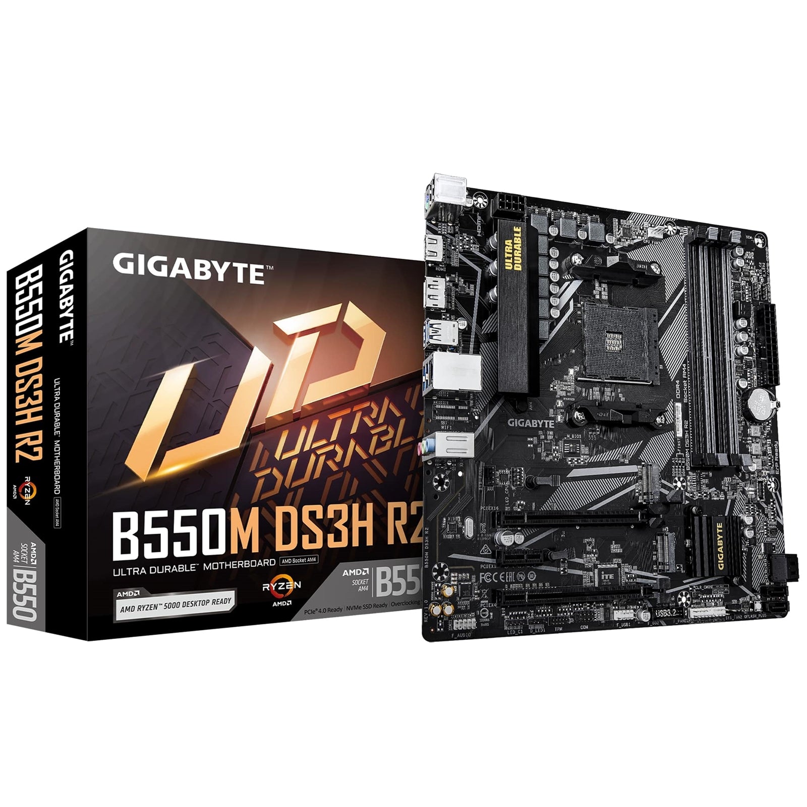 Gigabyte B550M DS3H R2 AM4 Micro ATX Motherboard PCIe 4.0 DDR4 Gigabyte B550M DS3H R2 AM4 Micro ATX Motherboard PCIe 4.0 DDR4